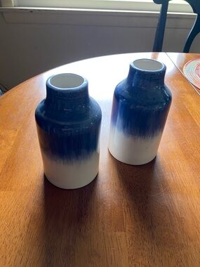 Blue and White Ombre Ceramic Vase - Home Accents